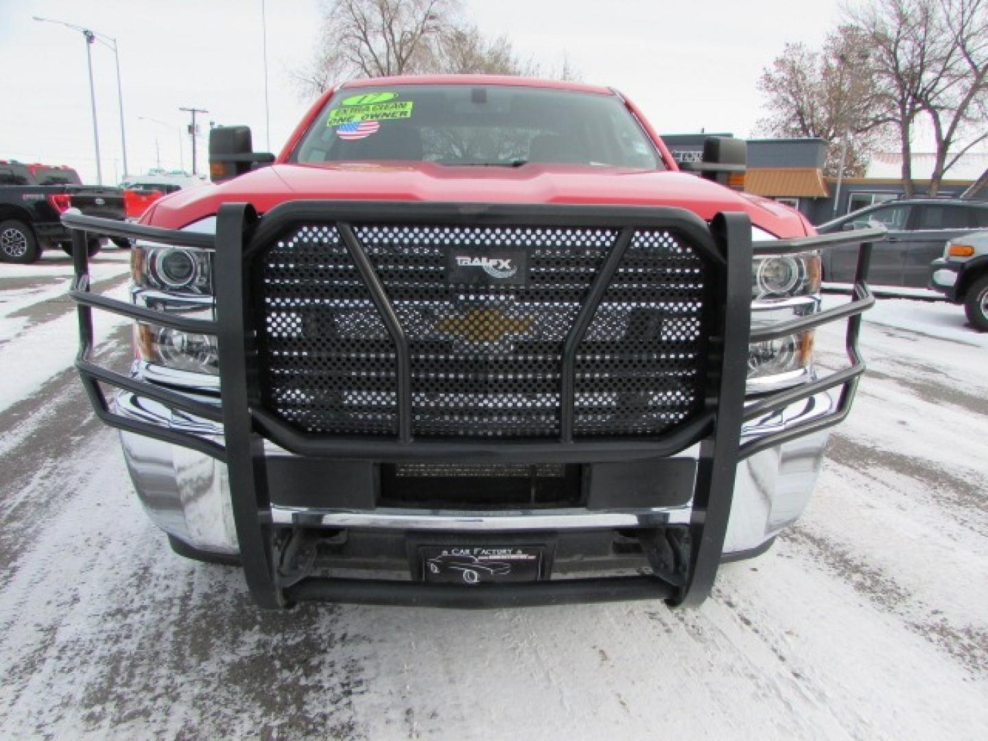 2017 Red /Gray Chevrolet Silverado 3500HD Work Truck Crew Cab Long Box 4WD (1GC4KYCG2HF) with an 6.0L V8 OHV 16V FFV engine, 6A transmission, located at 4562 State Avenue, Billings, MT, 59101, (406) 896-9833, 45.769516, -108.526772 - Photo#5